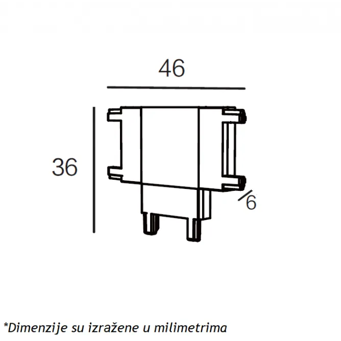 MAGNETIC SLIM KONEKTOR T BELI (26-A-T) — slika 2