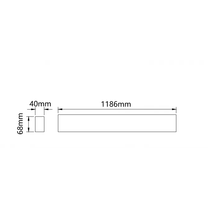 DAWN LED SVETILJKA LL40120 20/30/40W CCT CRNA 1,2 met — slika 2
