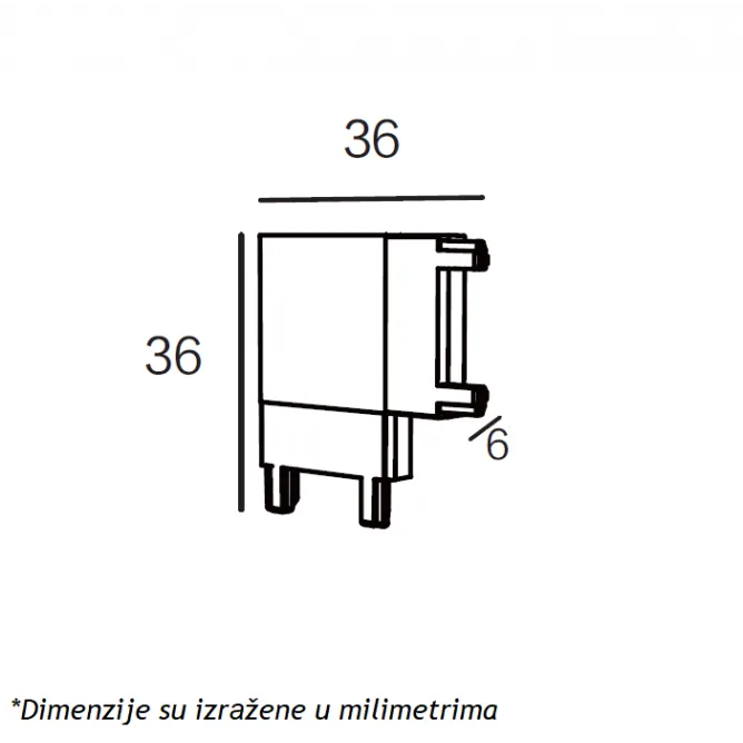 MAGNETIC SLIM KONEKTOR L BELI (26-A-L) — slika 2