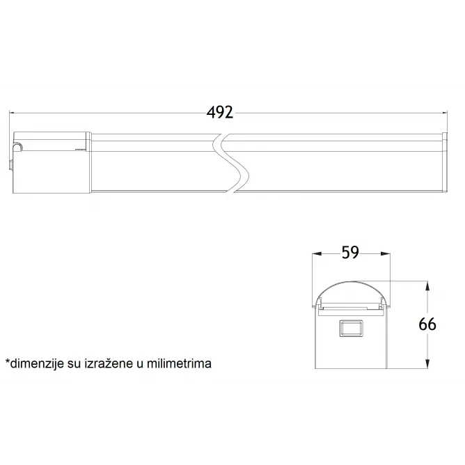 VESTA 233 ZIDNA LAMPA LED 8W 4000K šuko — slika 4