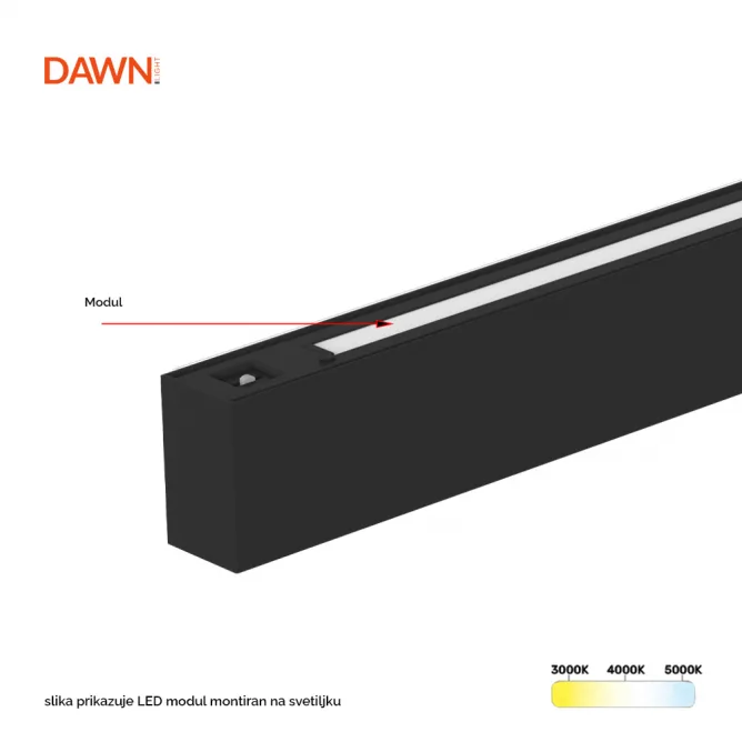 DAWN LED MODUL LT-T-020 1,5M CCT CRNA — slika 3