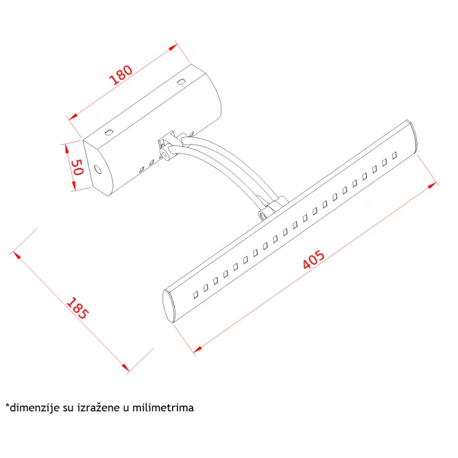 VESTA 17 ZIDNA LAMPA LED 5W 4000K hrom — slika 2
