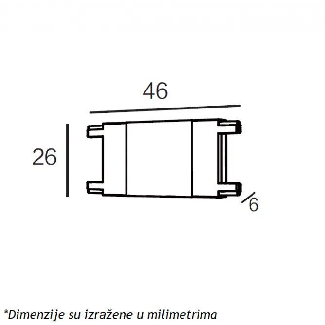 MAGNETIC SLIM KONEKTOR I CRNI (26-A-I) — slika 2