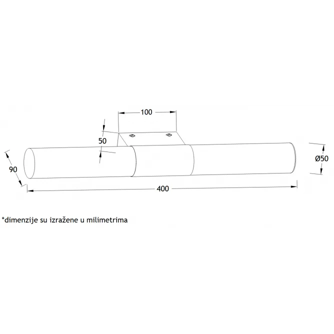 VESTA 146 ZIDNA LAMPA LED 8W 4200K — slika 3