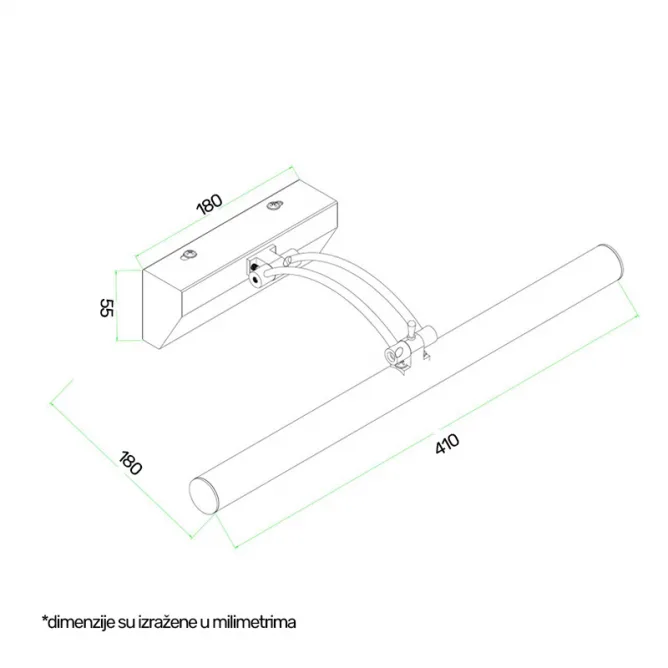 VESTA 138 ZIDNA LAMPA LED 5W 4000K HROM — slika 2