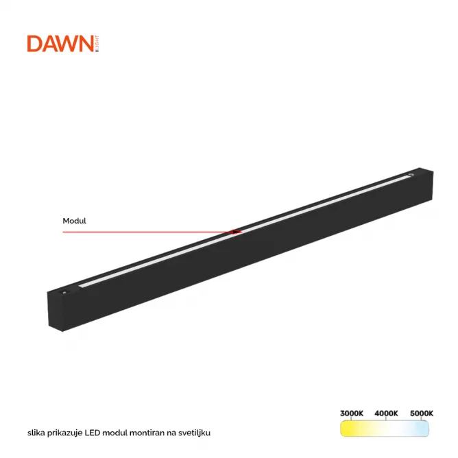 DAWN LED MODUL LT-T-020 1,2M CCT CRNA — slika 2