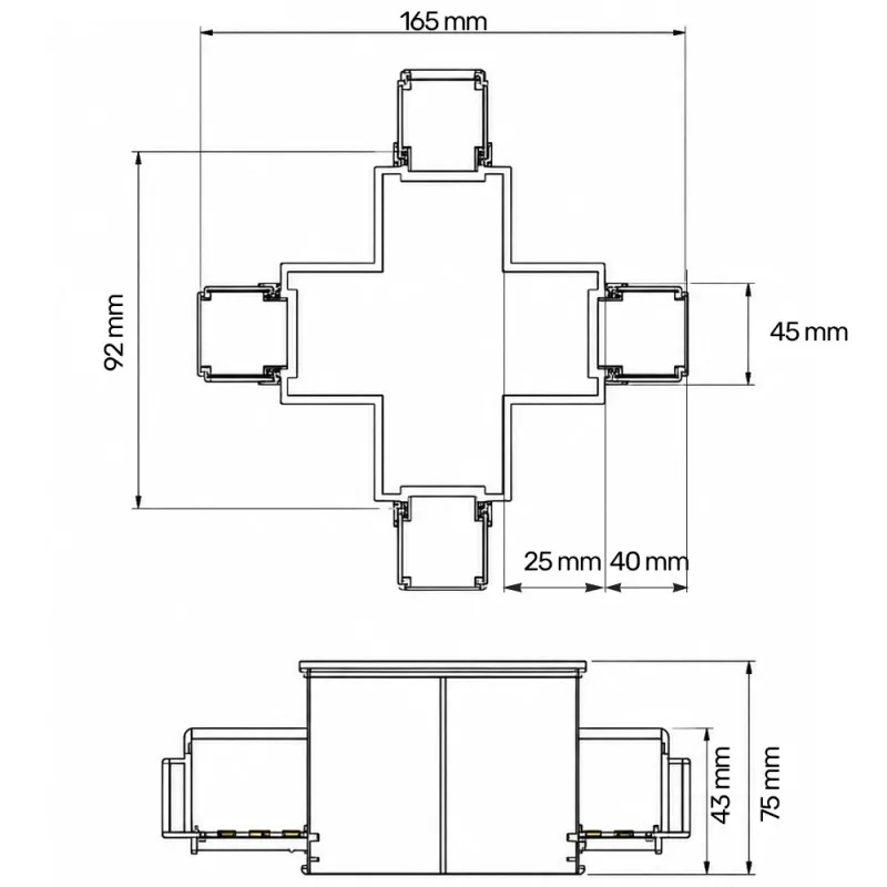 DAWN KONEKTOR LT-T-020 (X) CCT CRNA — slika 2