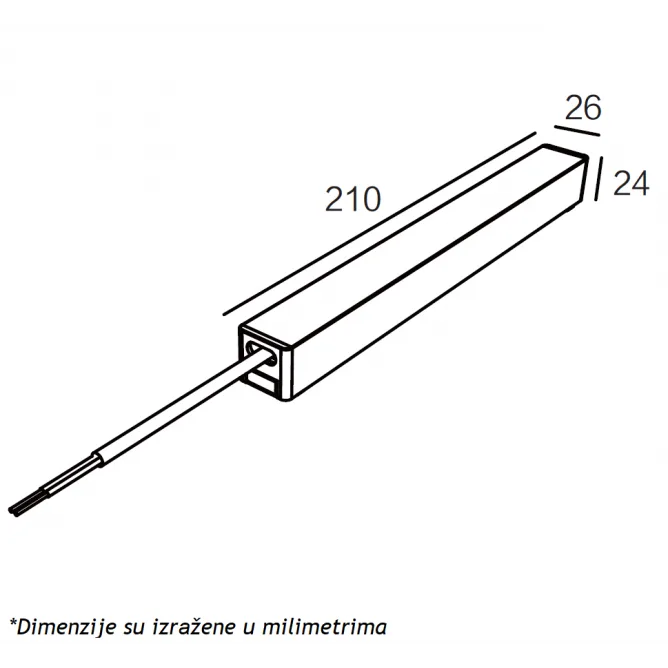 MAGNETIC SLIM NAPAJANJE 26 - 100W 48V BELO — slika 2