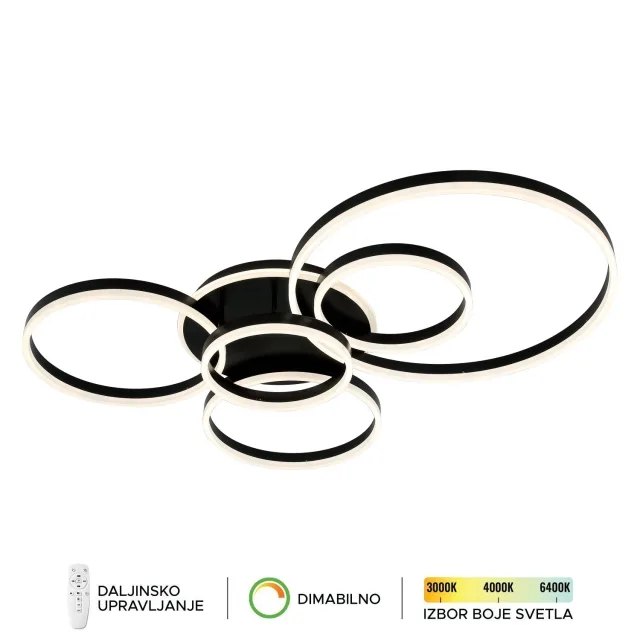 LED plafonska lampa F2047-174C BK