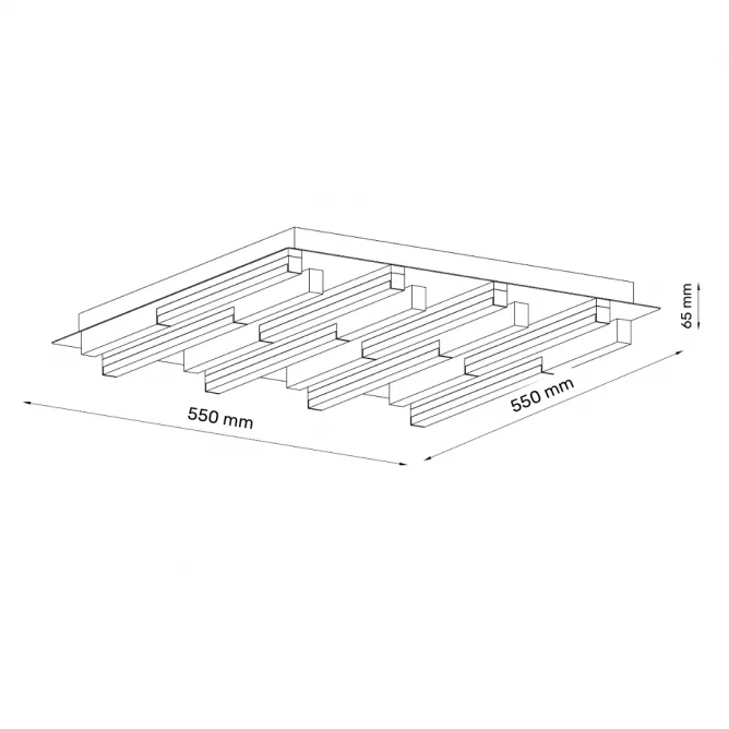 SOLEA 33 LED PLAFONJERA 36W 3000/4000/6000K CRNA/DRVO DIMABILNA — slika 4
