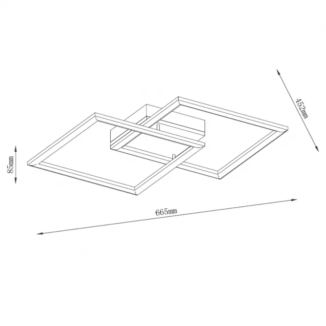 SOLEA 38 LED PLAFONJERA 36W 3000/4000/6000K CRNA/DRVO DIMABILNA — slika 3