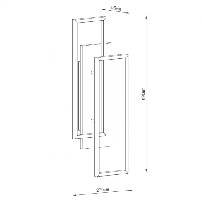 SOLEA 37 LED PLAFONJERA 40W 3000/4000/6000K CRNA/DRVO DIMABILNA — slika 3