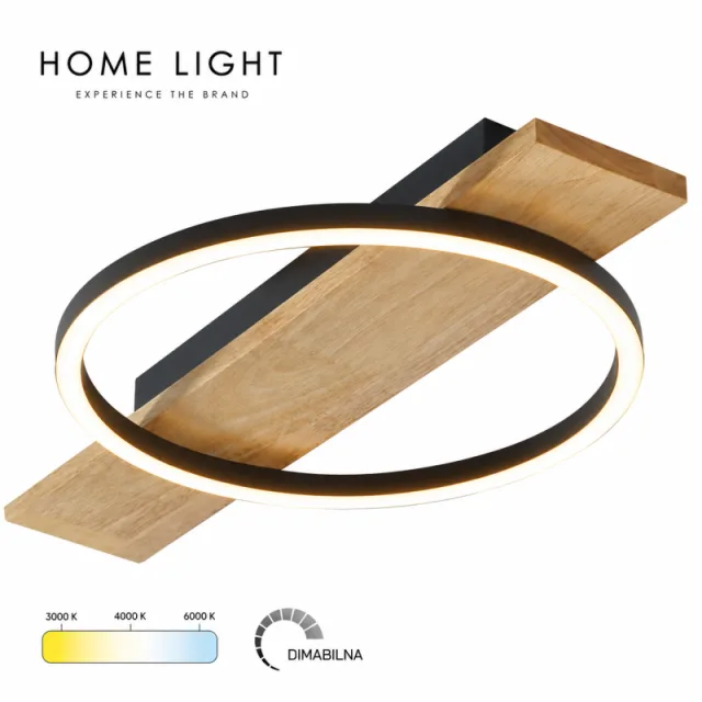 SOLEA 35 LED PLAFONJERA 16W 3000/4000/6000K CRNA/DRVO DIM