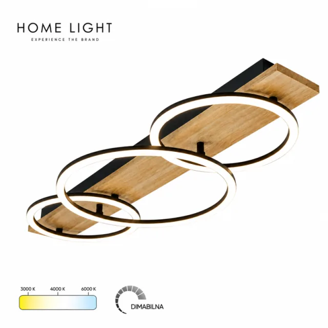 SOLEA 34 LED PLAFONJERA 40W 3000/4000/6000K CRNA/DRVO DIM