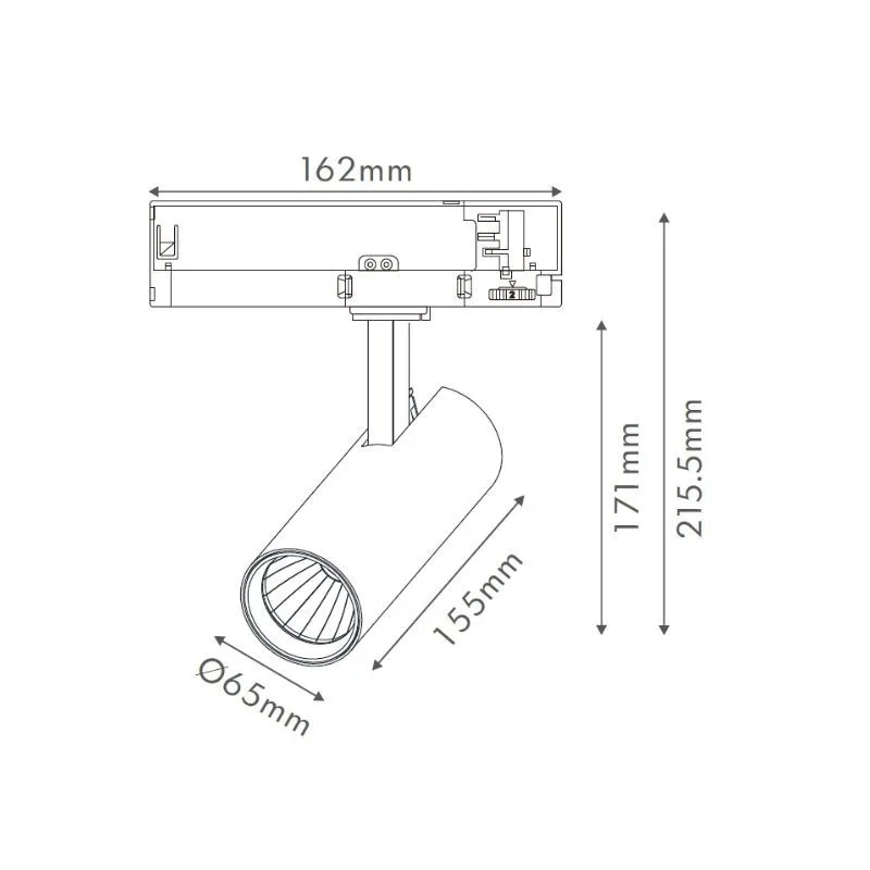 DAWN LED REFLEKTOR ŠINSKI EL-T21D020 20W CCT CRNI TROSTEPENI — slika 3
