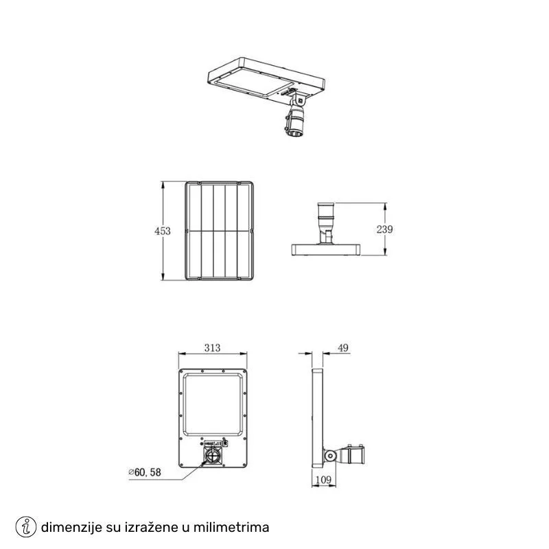 SOLARNA LED ULIČNA SVETILJKA RW-TG01 2300lm IP65 — slika 6