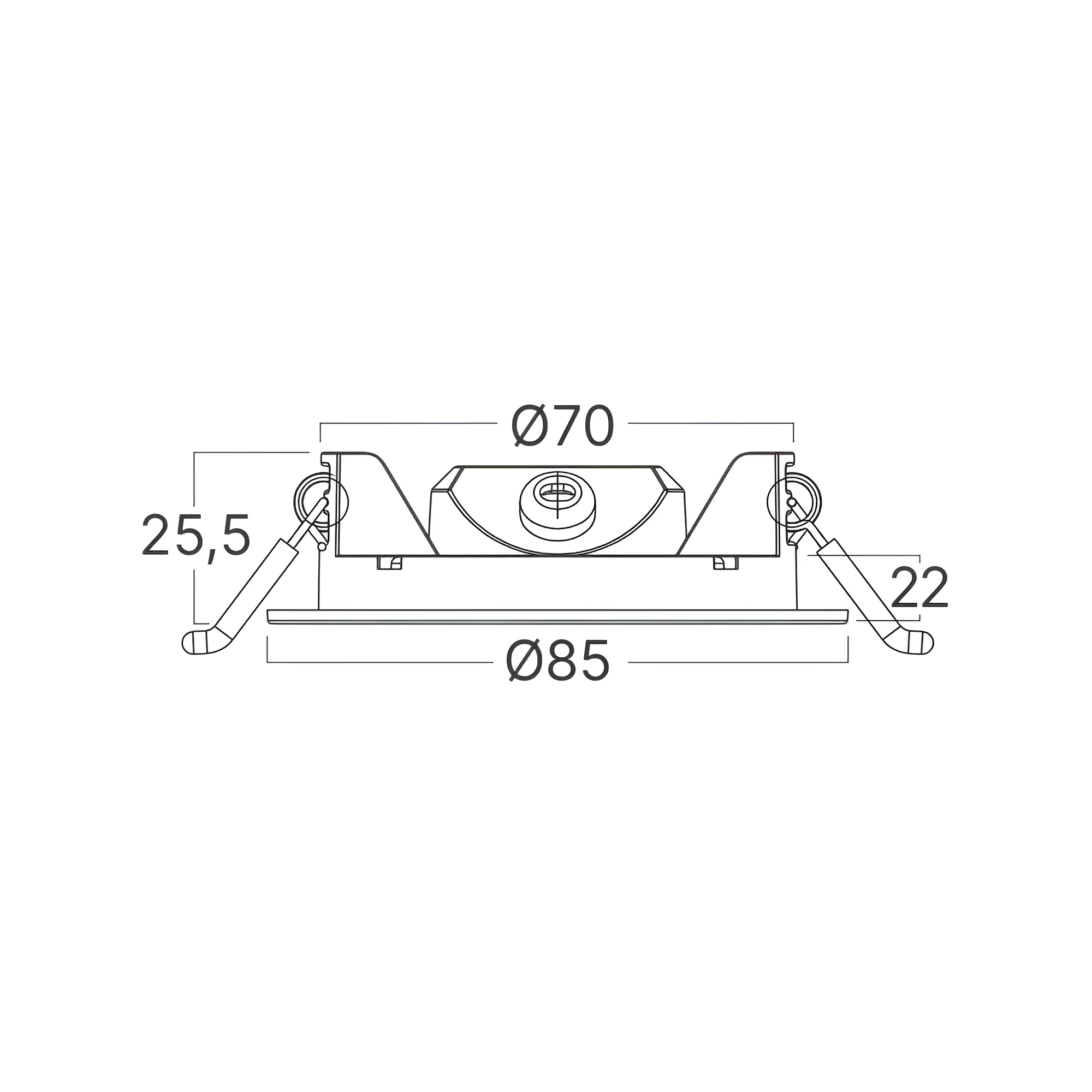 LED PANEL UGRADNI OKRUGLI 3" 3W BELI 4000K — slika 7