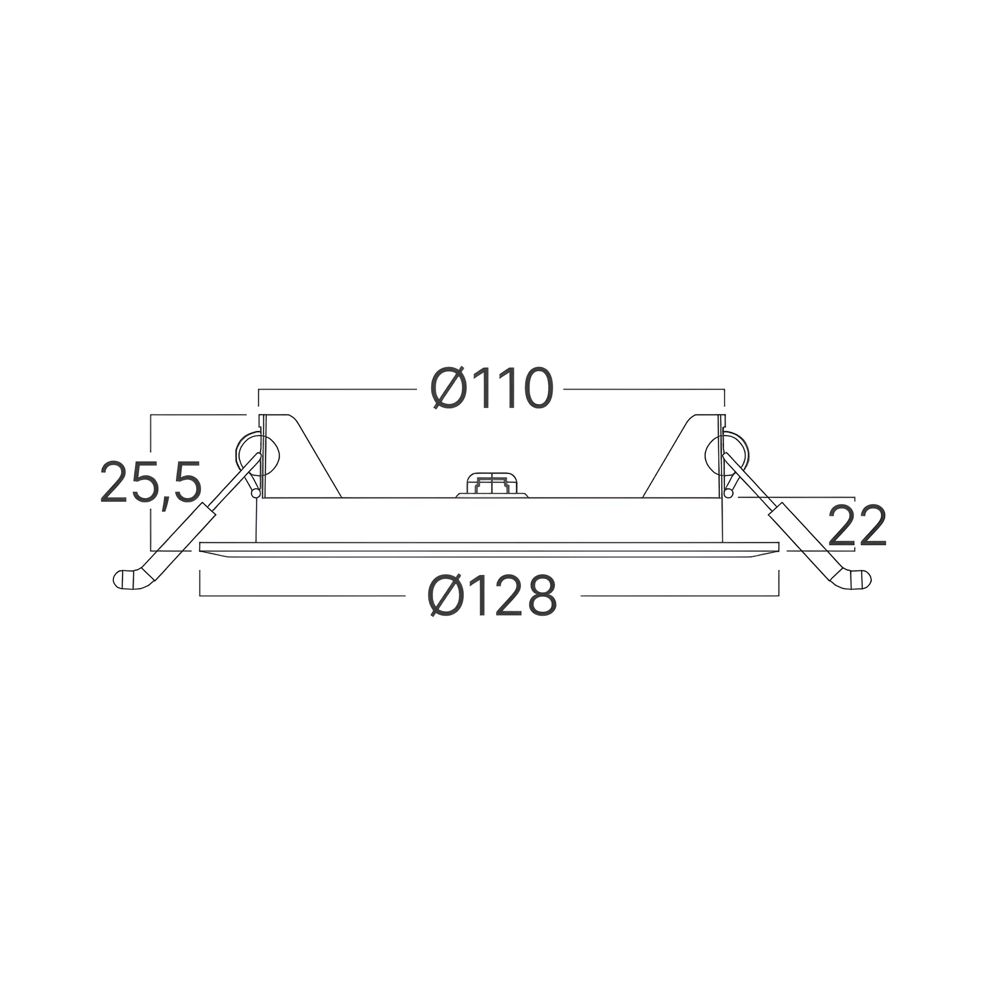 LED PANEL UGRADNI OKRUGLI 6W BELI 3000K — slika 7
