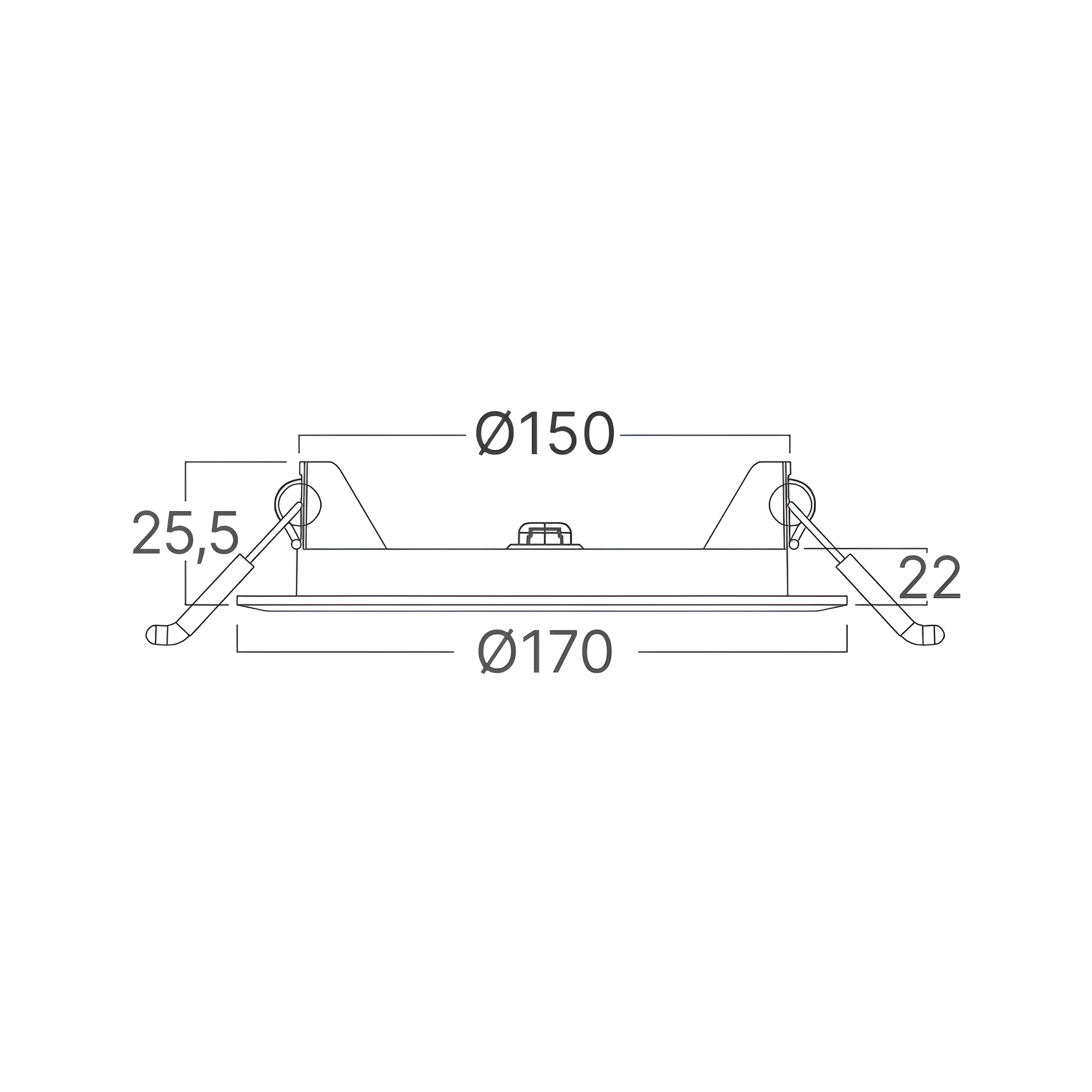 LED PANEL UGRADNI OKRUGLI 6" 12W BELI 6500K — slika 7