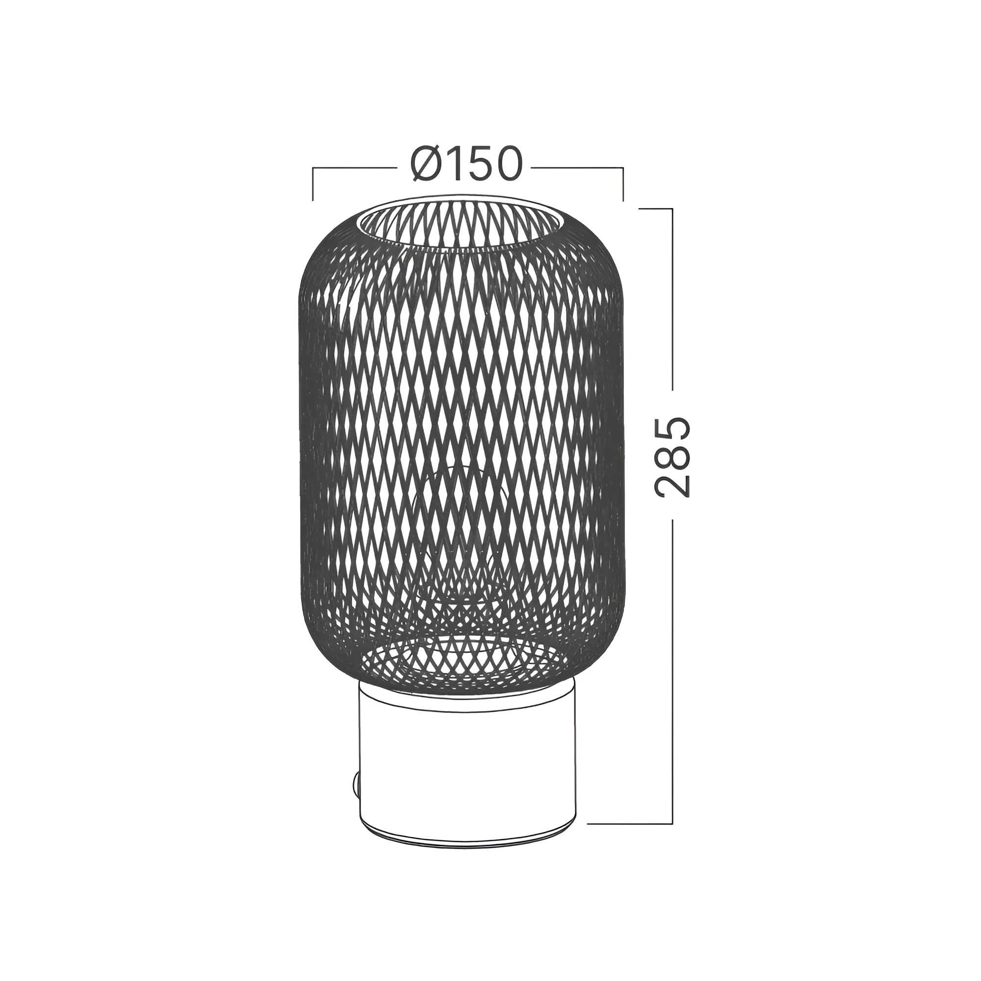 STONA LAMPA E27 CRNI — slika 4