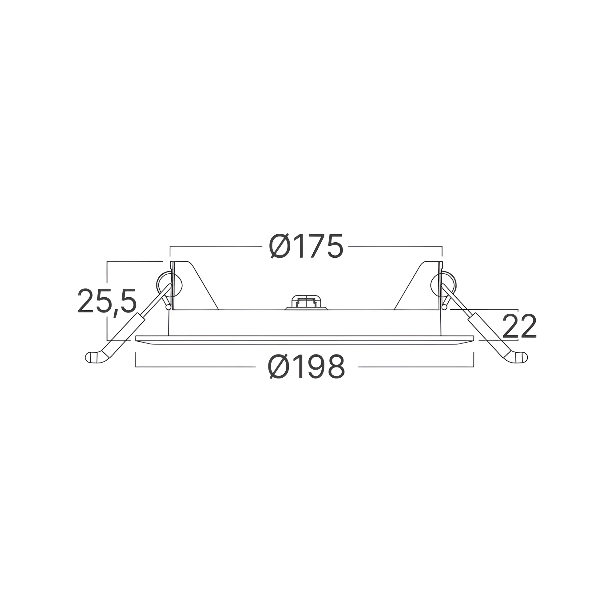 LED PANEL UGRADNI OKRUGLI 7" 15W BELI 3000K — slika 7