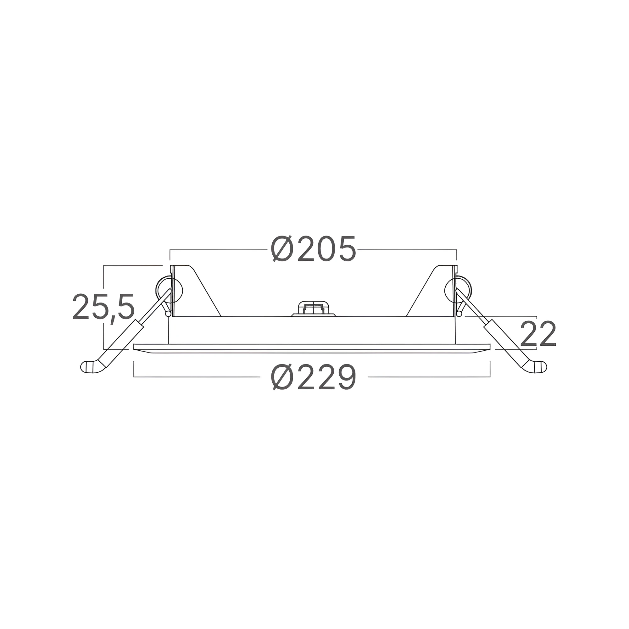 LED PANEL UGRADNI OKRUGLI 8" 18W BELI 3000K — slika 7