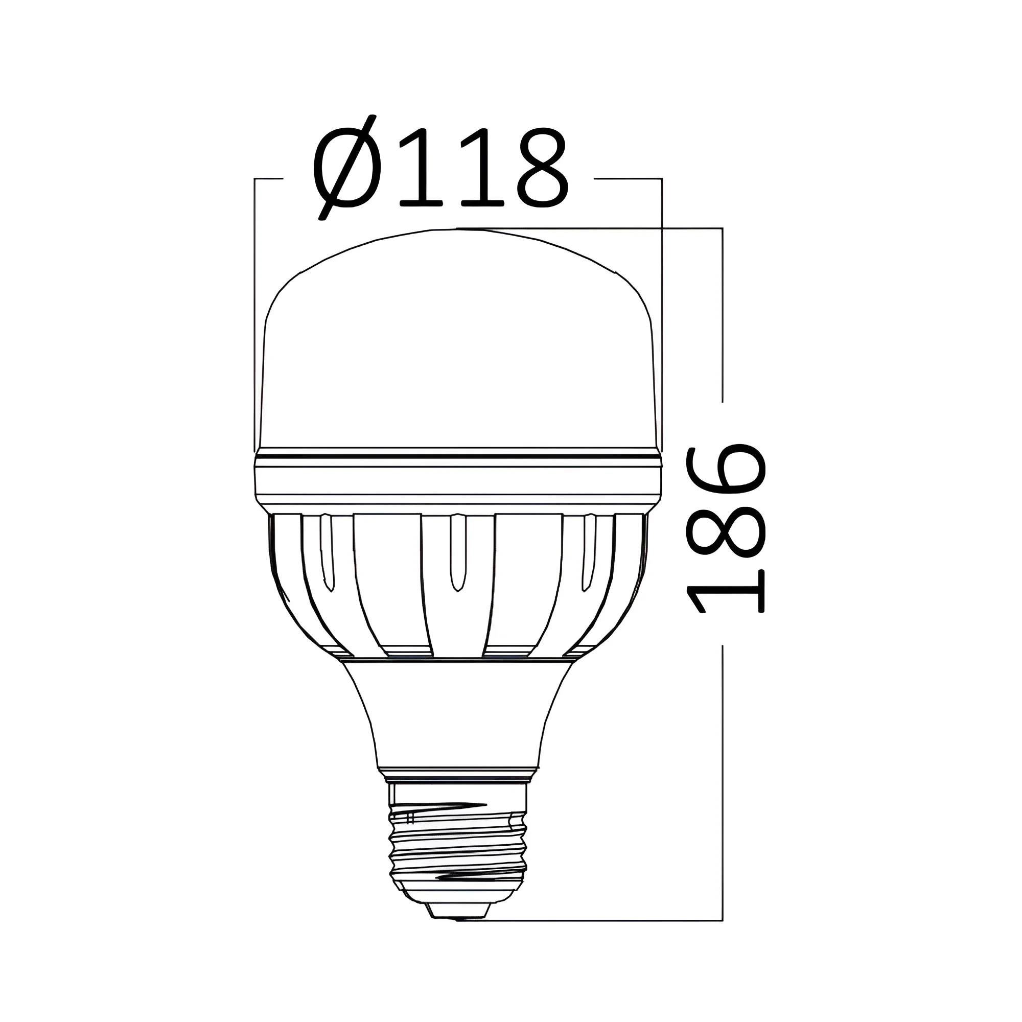 LED SIJALICA T T120 38W E27 3000K — slika 3