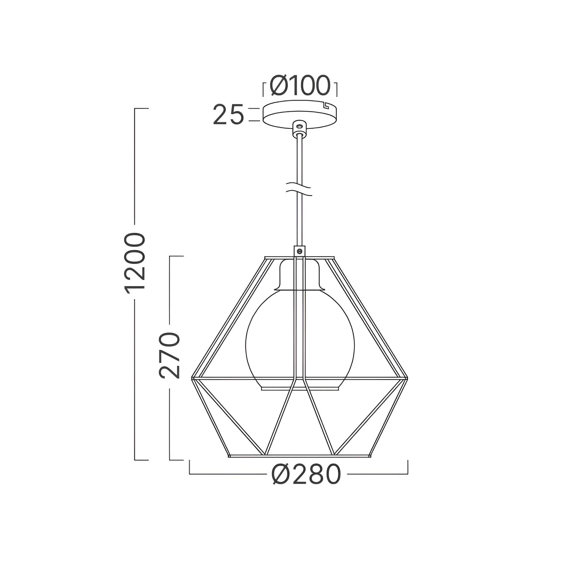 VISILICA E27 CRNI — slika 4