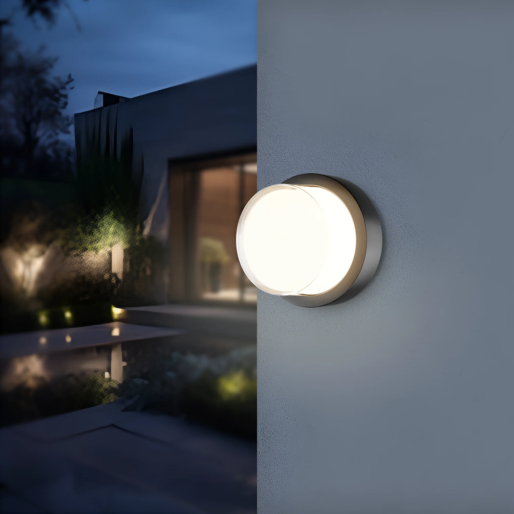 LED ZIDNA SVETILJKA OKRUGLA 15W CRNI 3000K IP65 — slika 2