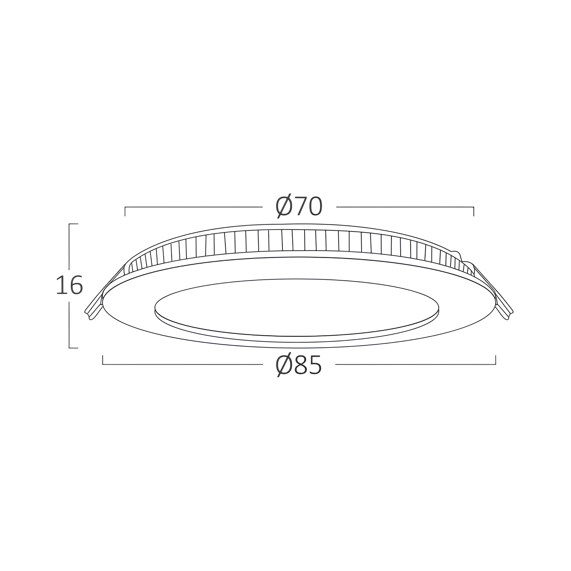 LED PANEL UGRADNI OKRUGLI 3" 3W BELI 4000K — slika 7