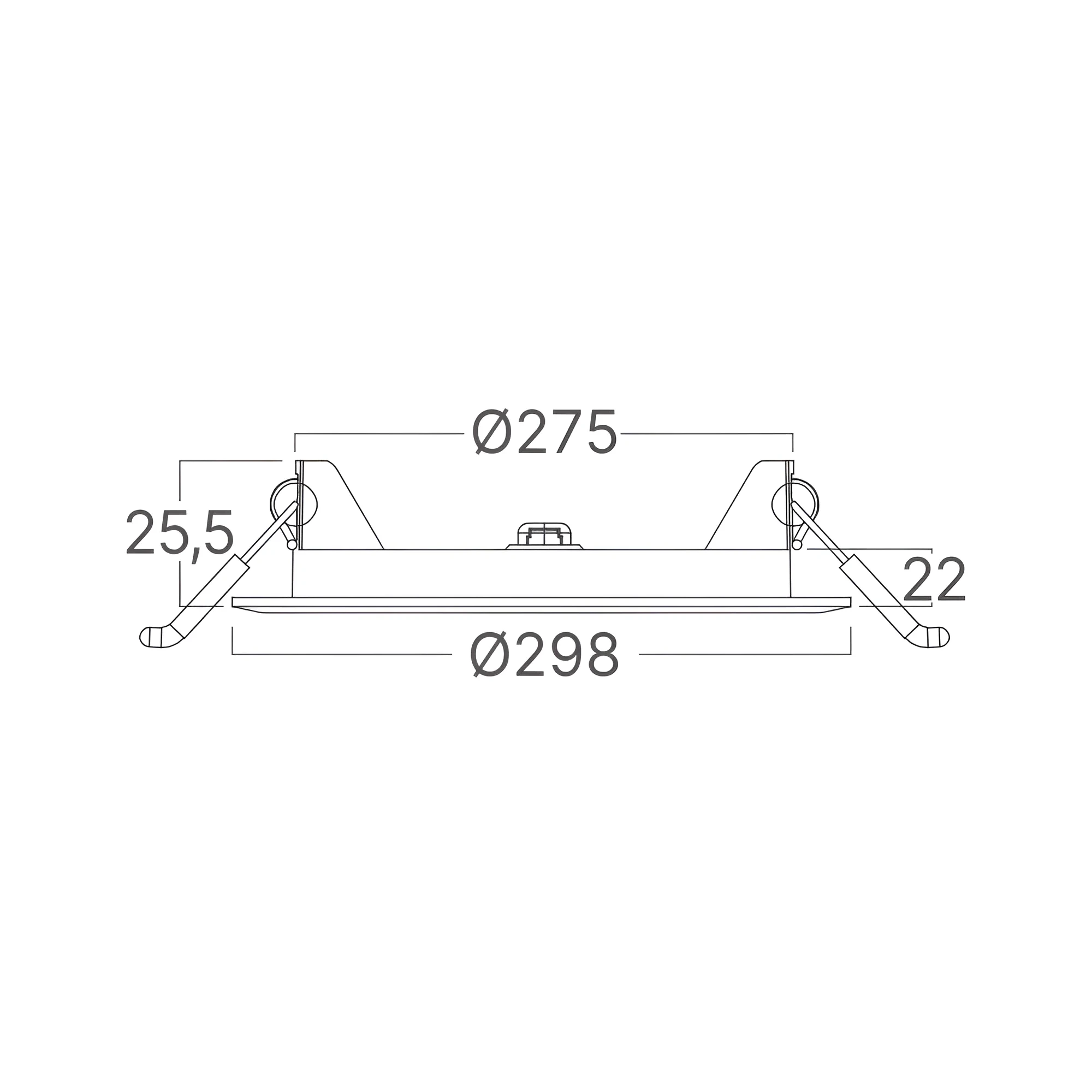 LED PANEL UGRADNI OKRUGLI 10" 24W BELI 4000K — slika 7