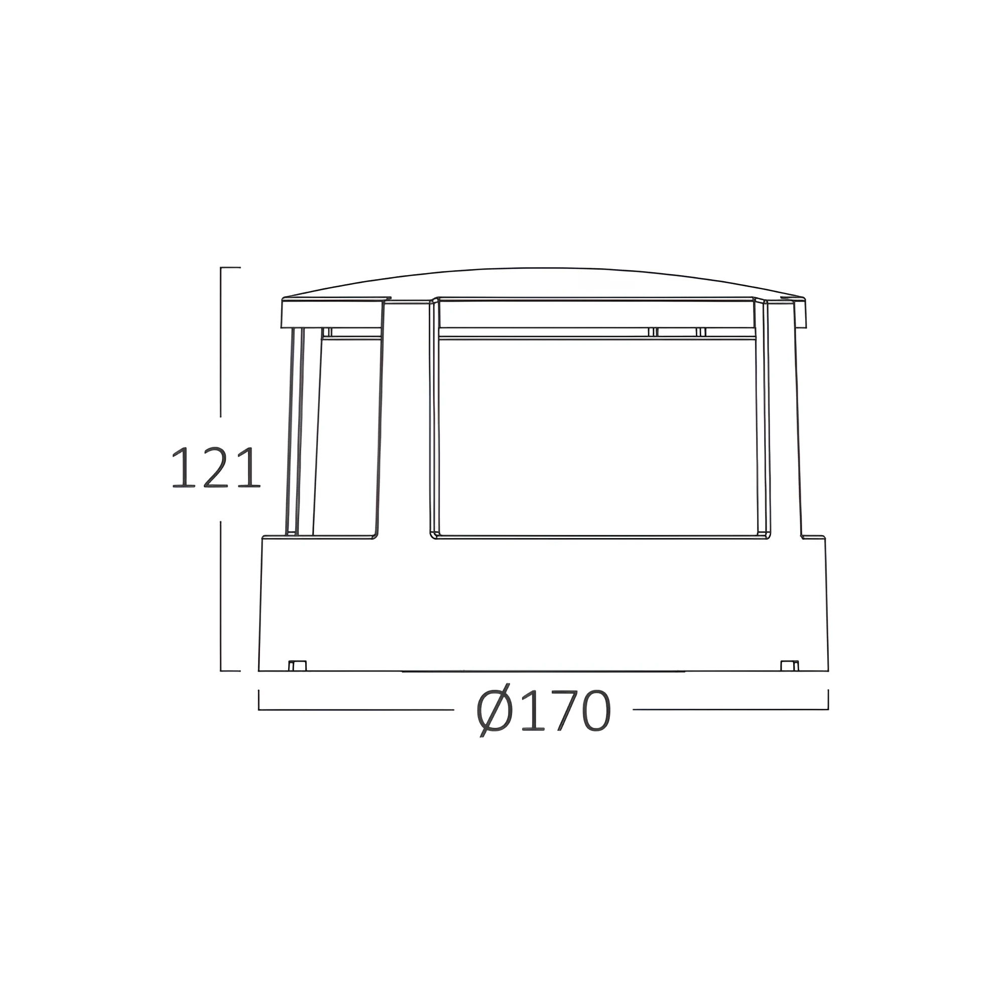 LED ZIDNA SVETILJKA OKRUGLA 15W CRNI 3000K IP65 — slika 5
