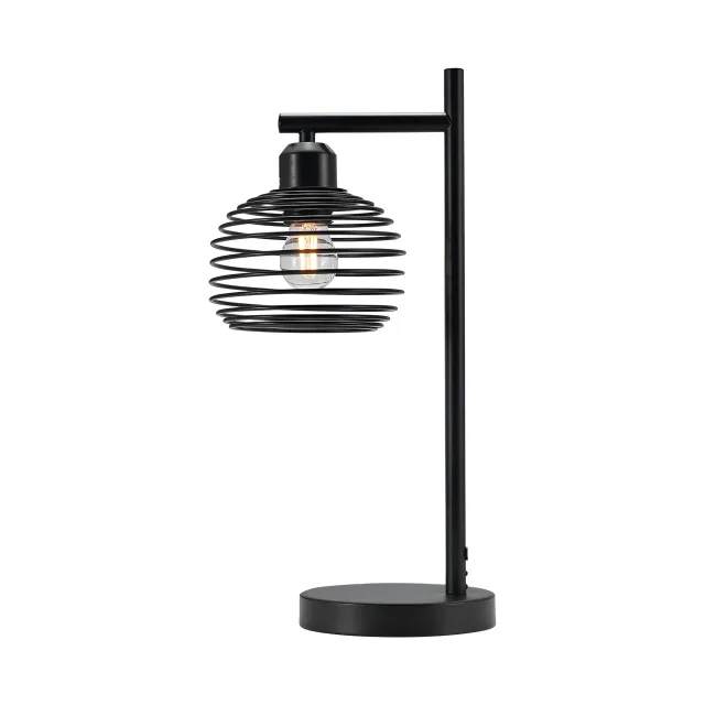 STONA LAMPA E27 CRNI