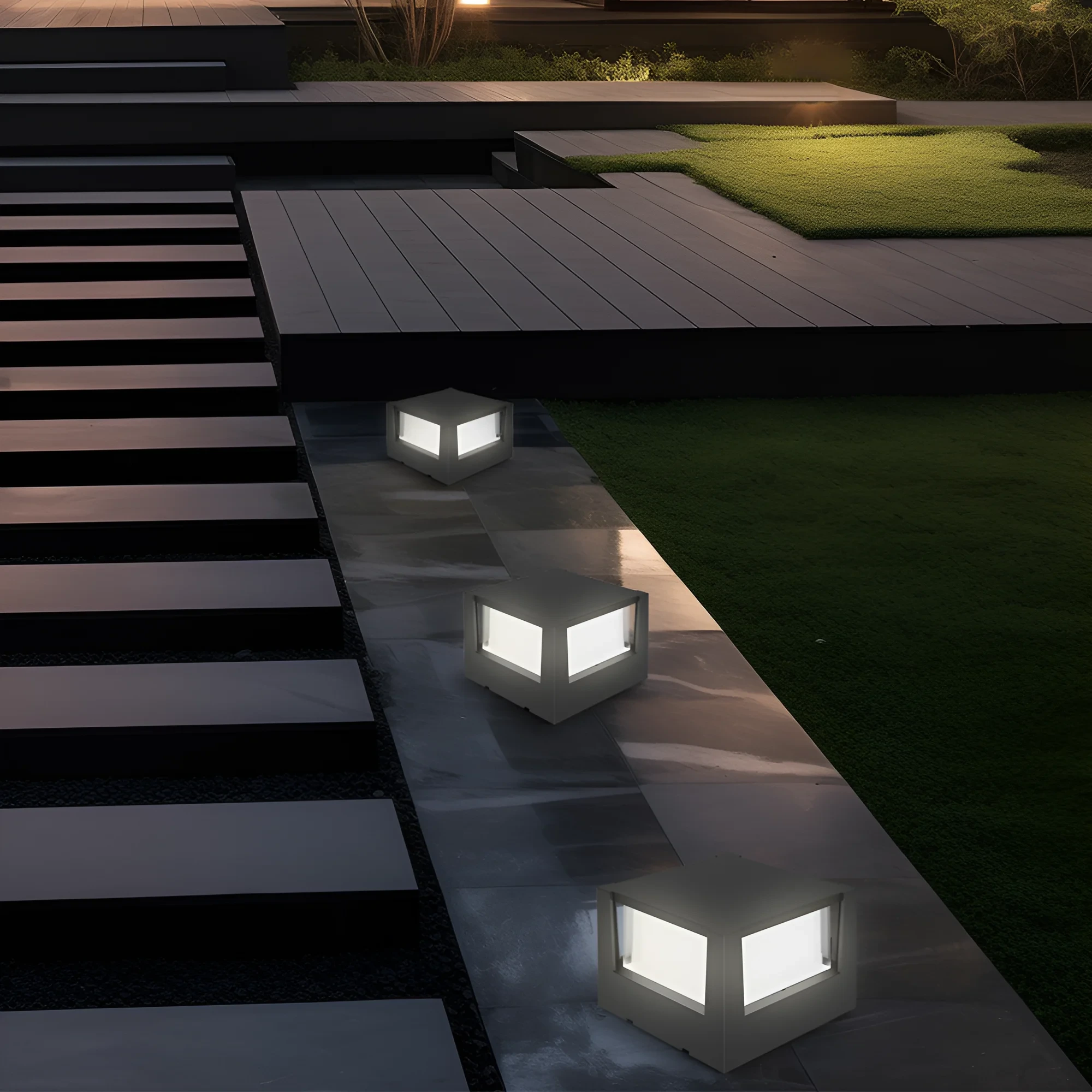 LED ZIDNA SVETILJKA OKRUGLA 15W CRNI CCT IP65 — slika 2