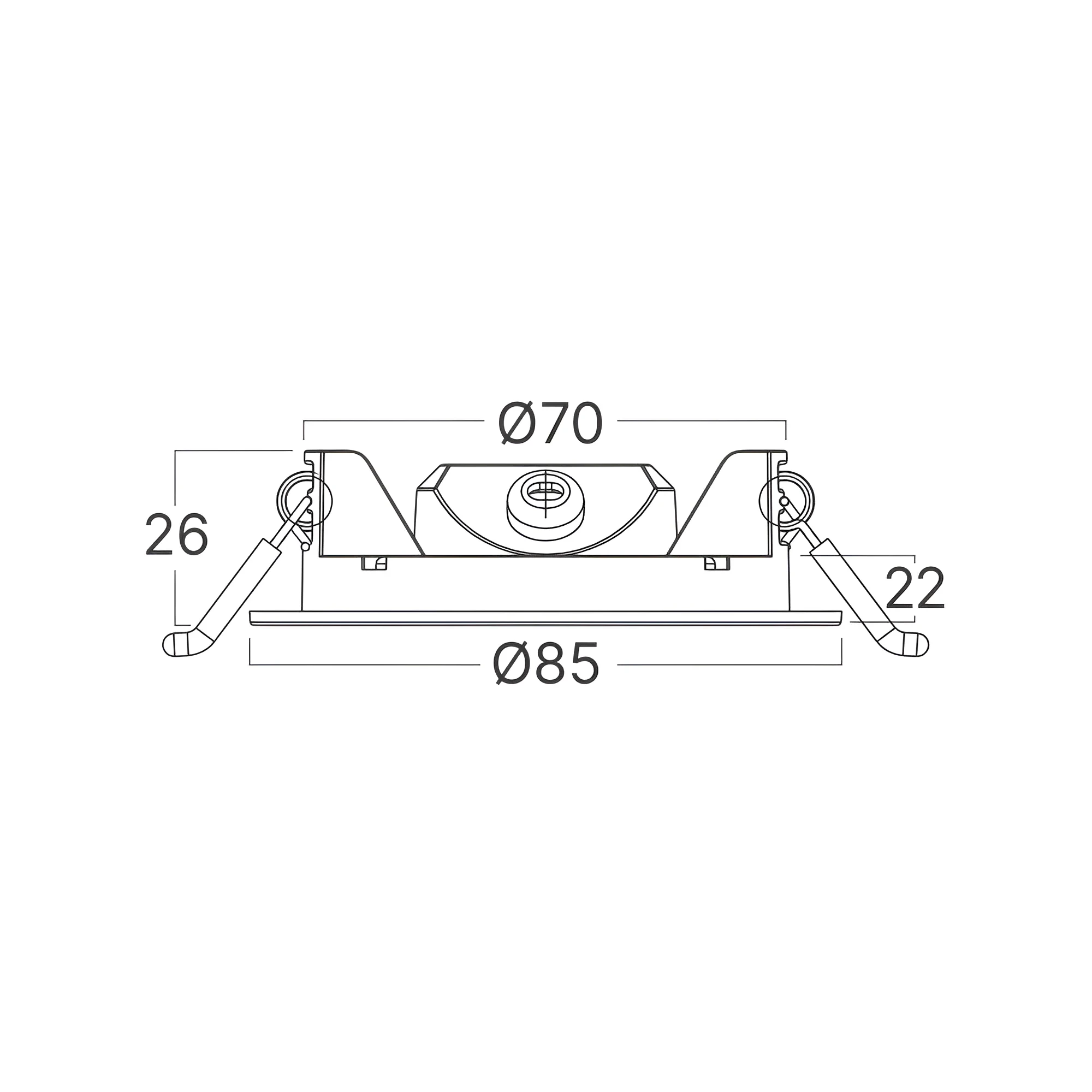 LED PANEL UGRADNI OKRUGLI 3" 4W CRNI CCT — slika 8