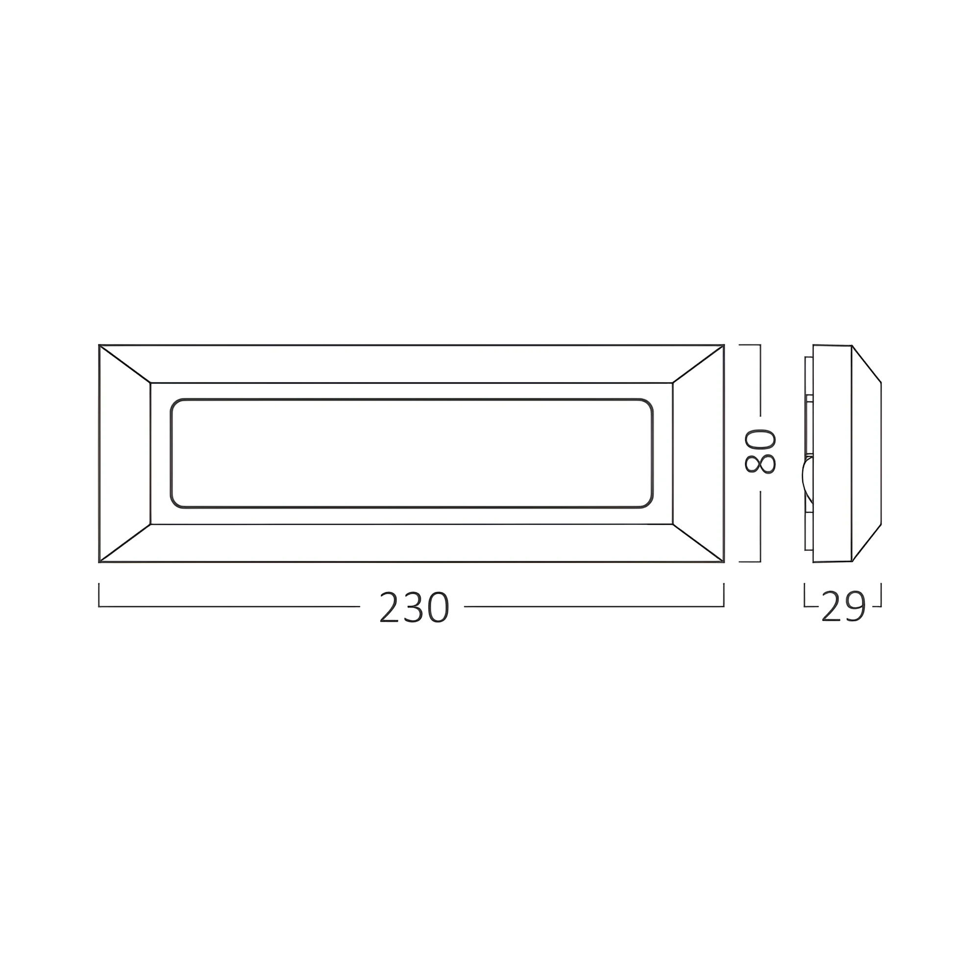 LED ZIDNA SVETILJKA PRAVOUGAONA 3W BELI CCT IP65 — slika 8