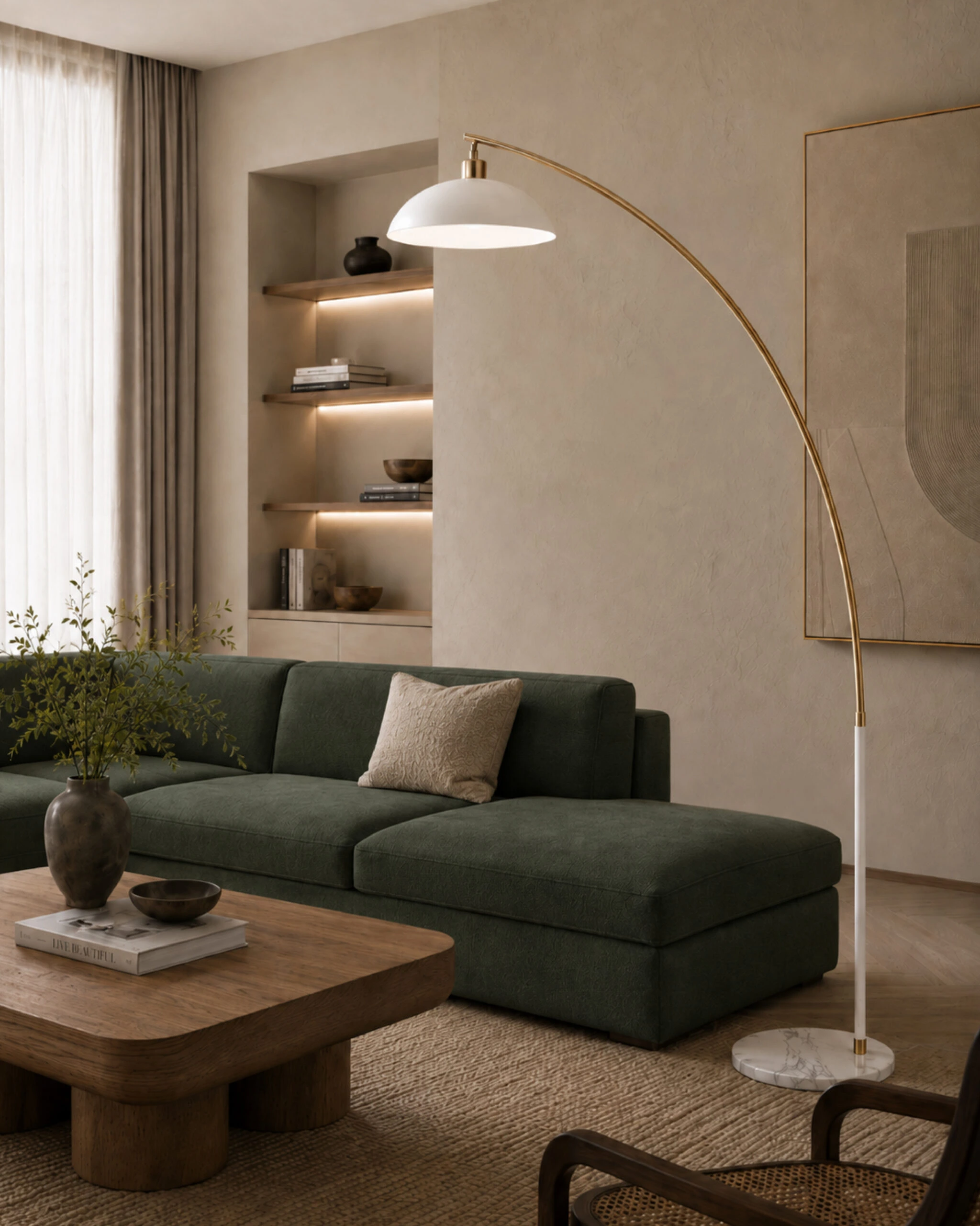 Podna lampa F7135-1F WH+SG — slika 3