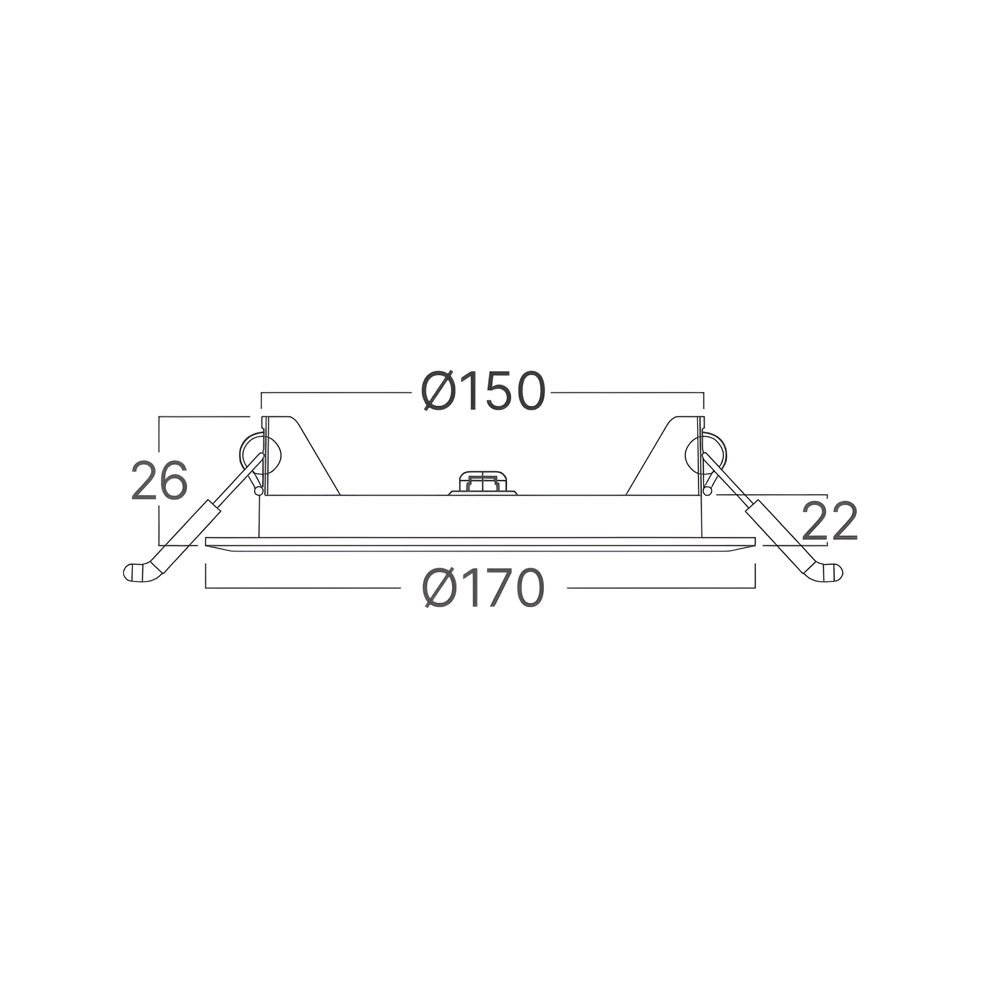 LED PANEL UGRADNI OKRUGLI 8" 12W BELI CCT — slika 8