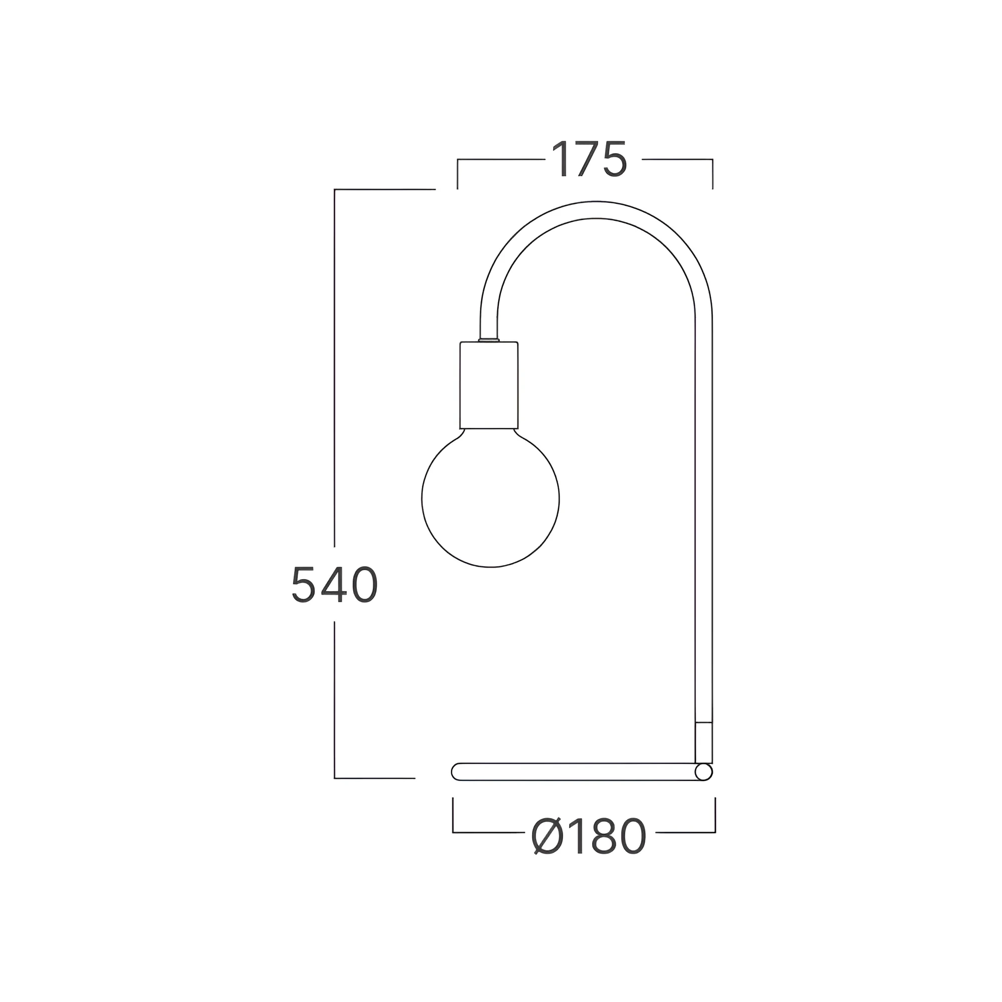 STONA LAMPA E27 CRNI — slika 4
