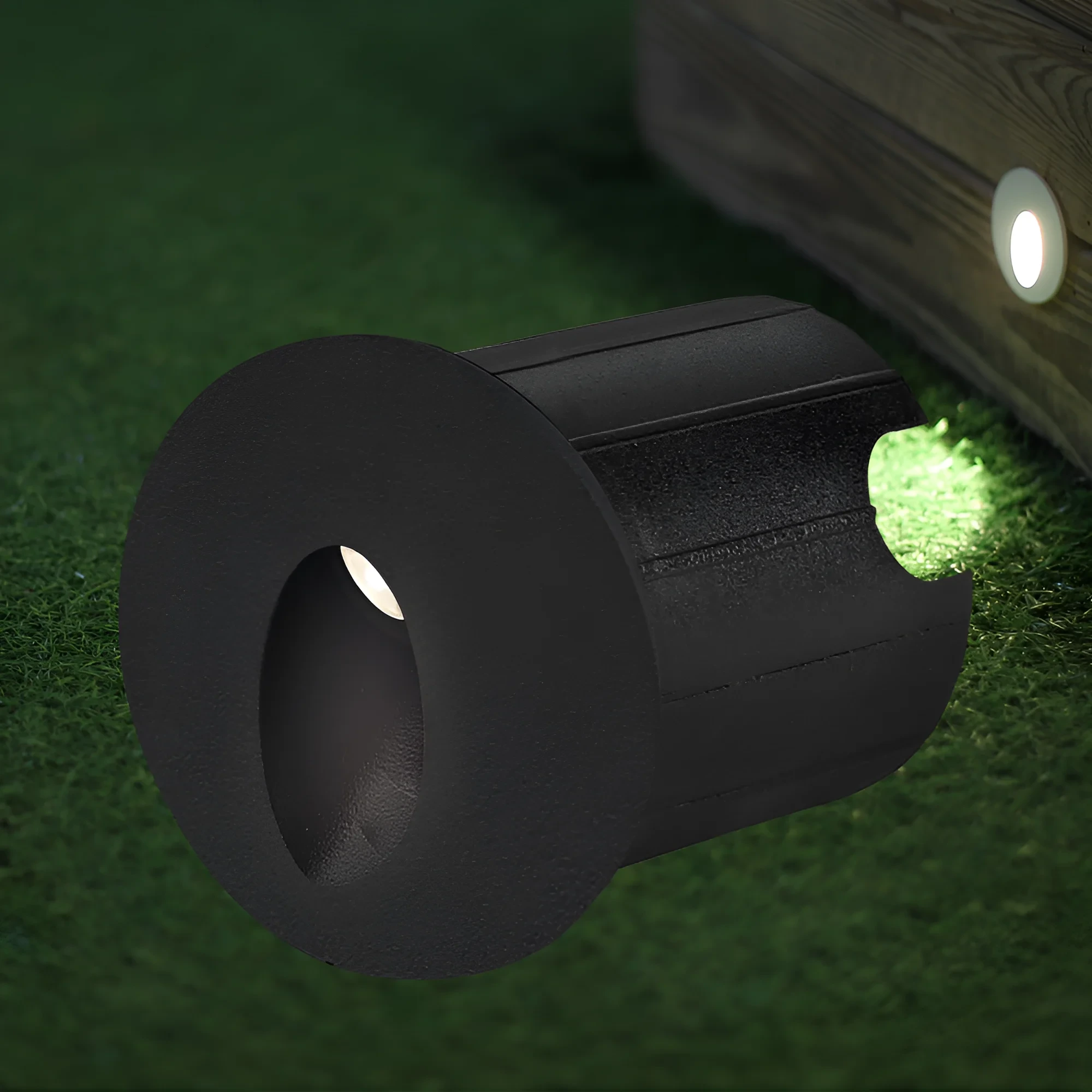 LED ZIDNA SVETILJKA OKRUGLA 2W CRNI 3000K IP65 — slika 2