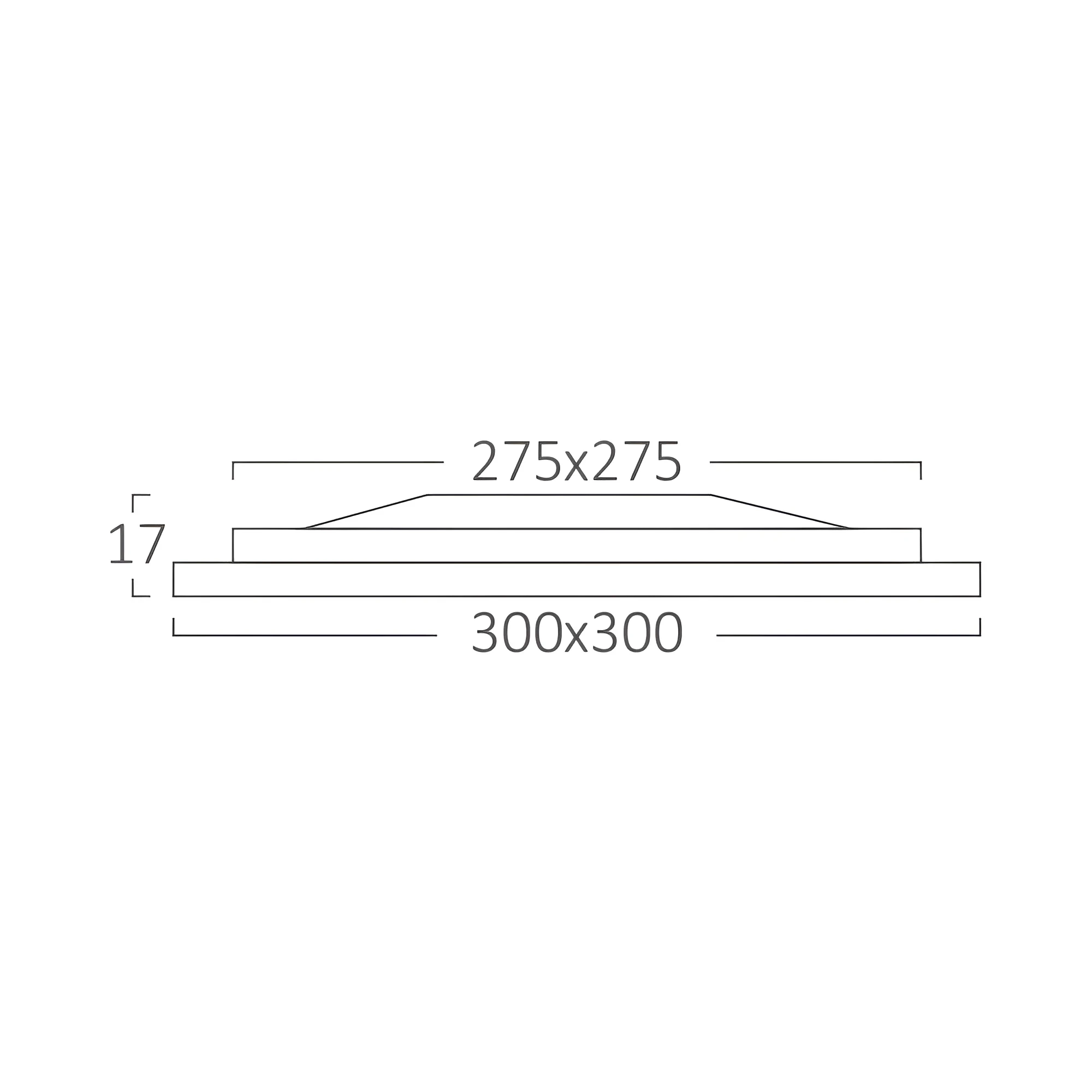 LED PANEL UGRADNI KVADRATNI 10" 24W BELI 3000K — slika 5