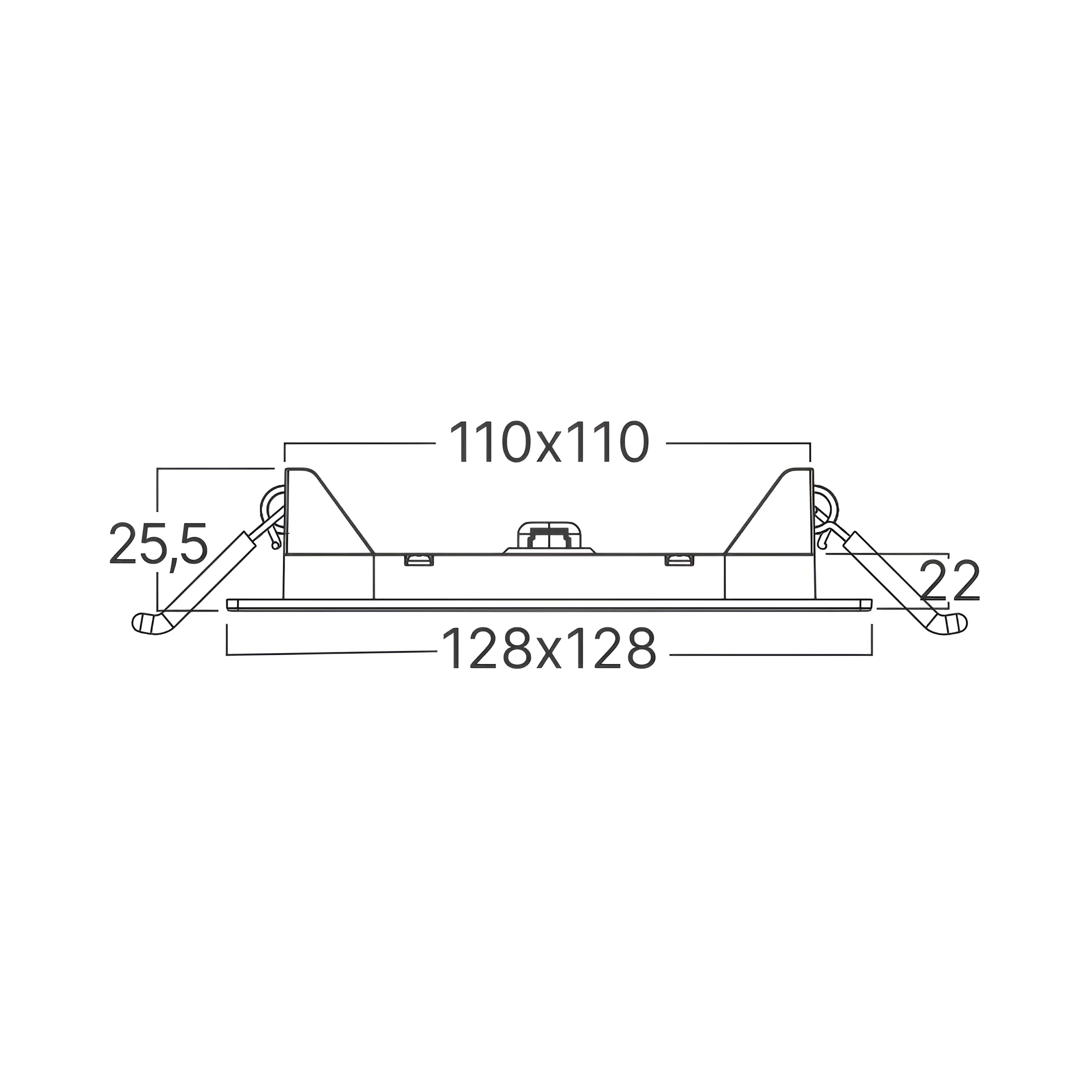 LED PANEL UGRADNI KVADRATNI 4" 6W BELI 3000K — slika 7