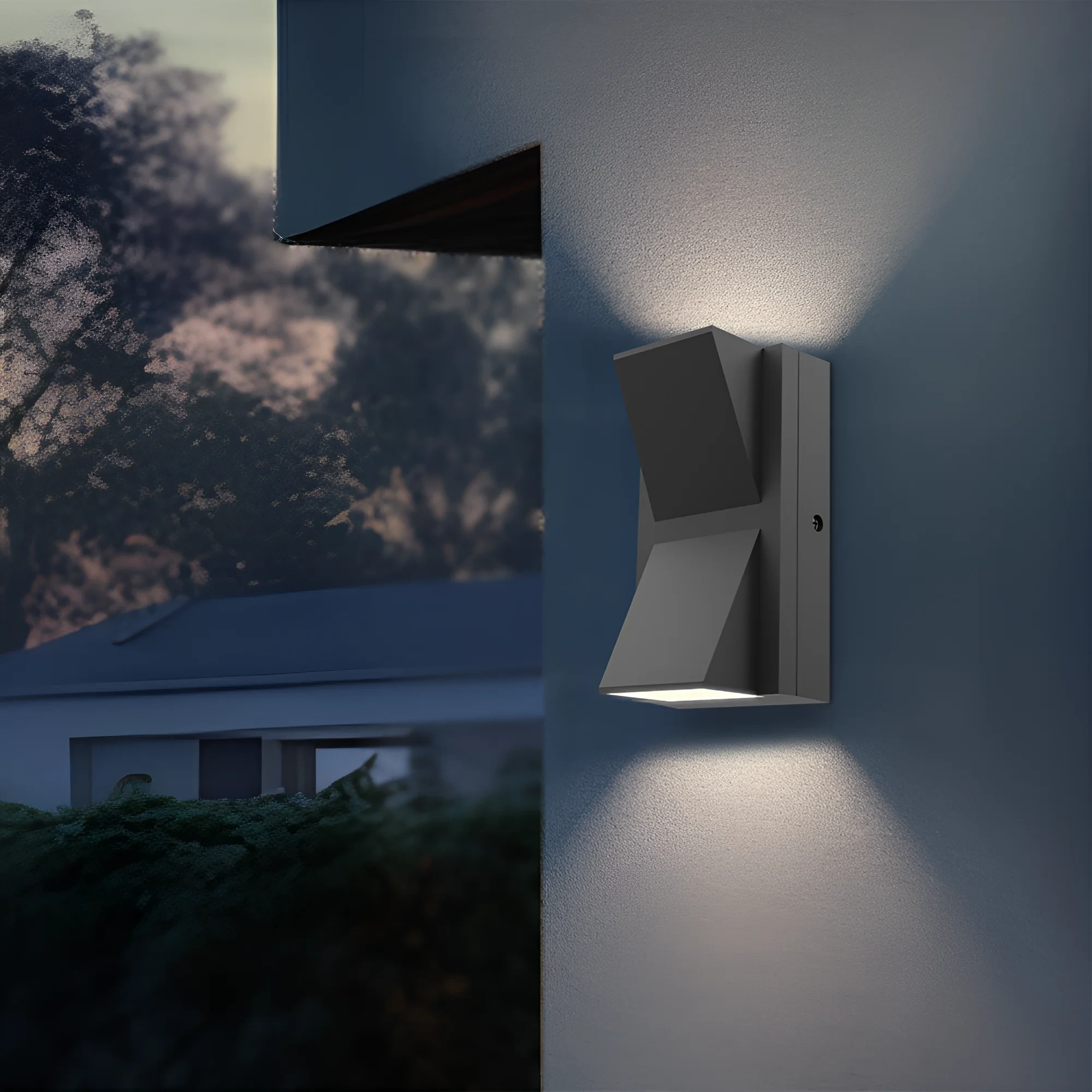 LED ZIDNA SVETILJKA DOUBLE 2X6W SIVI CCT IP65 — slika 2