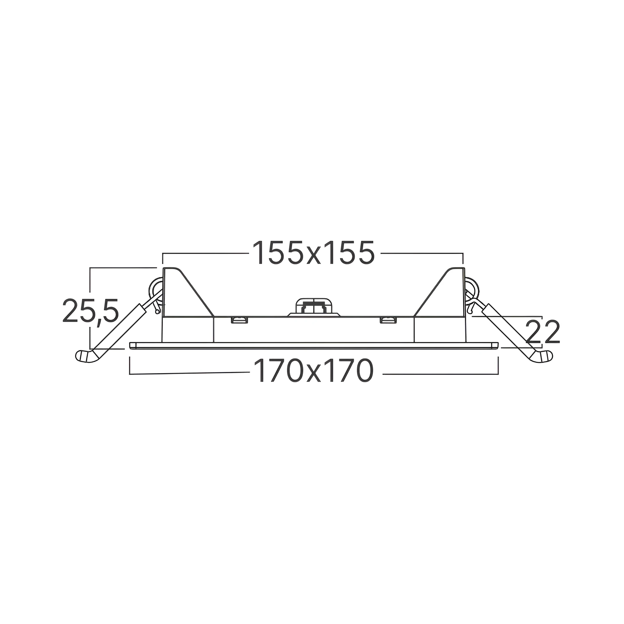 LED PANEL UGRADNI KVADRATNI 6" 12W BELI 3000K — slika 7