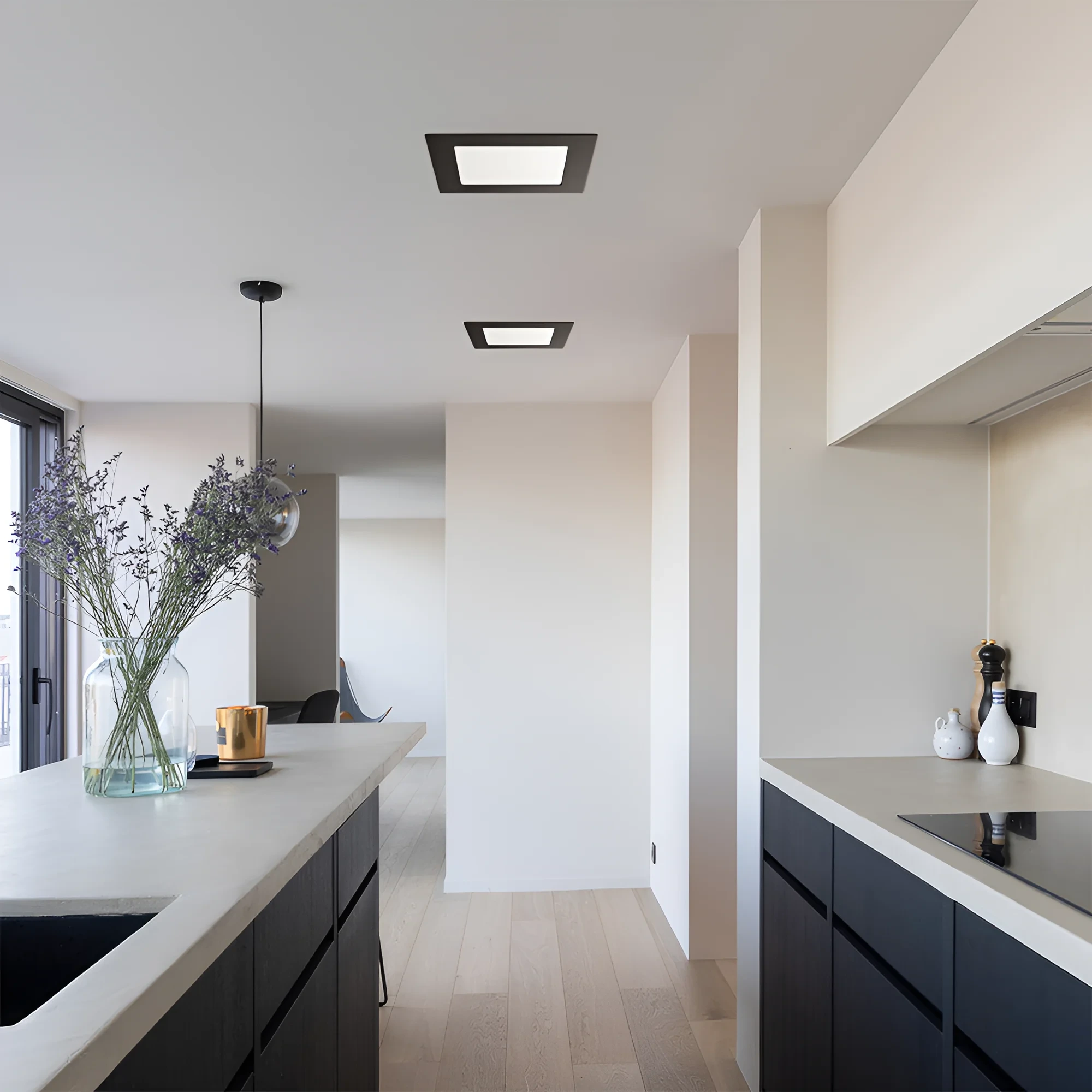 LED PANEL UGRADNI KVADRATNI 3" 4W CRNI CCT — slika 2