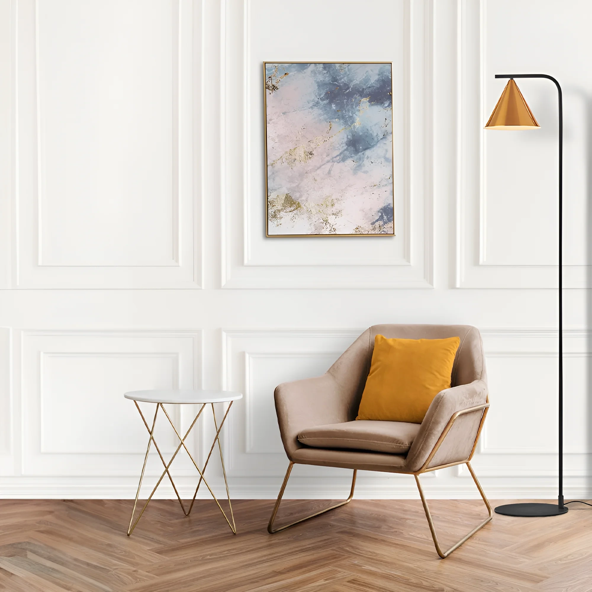 PODNA LAMPA E27 ZLATNI — slika 2