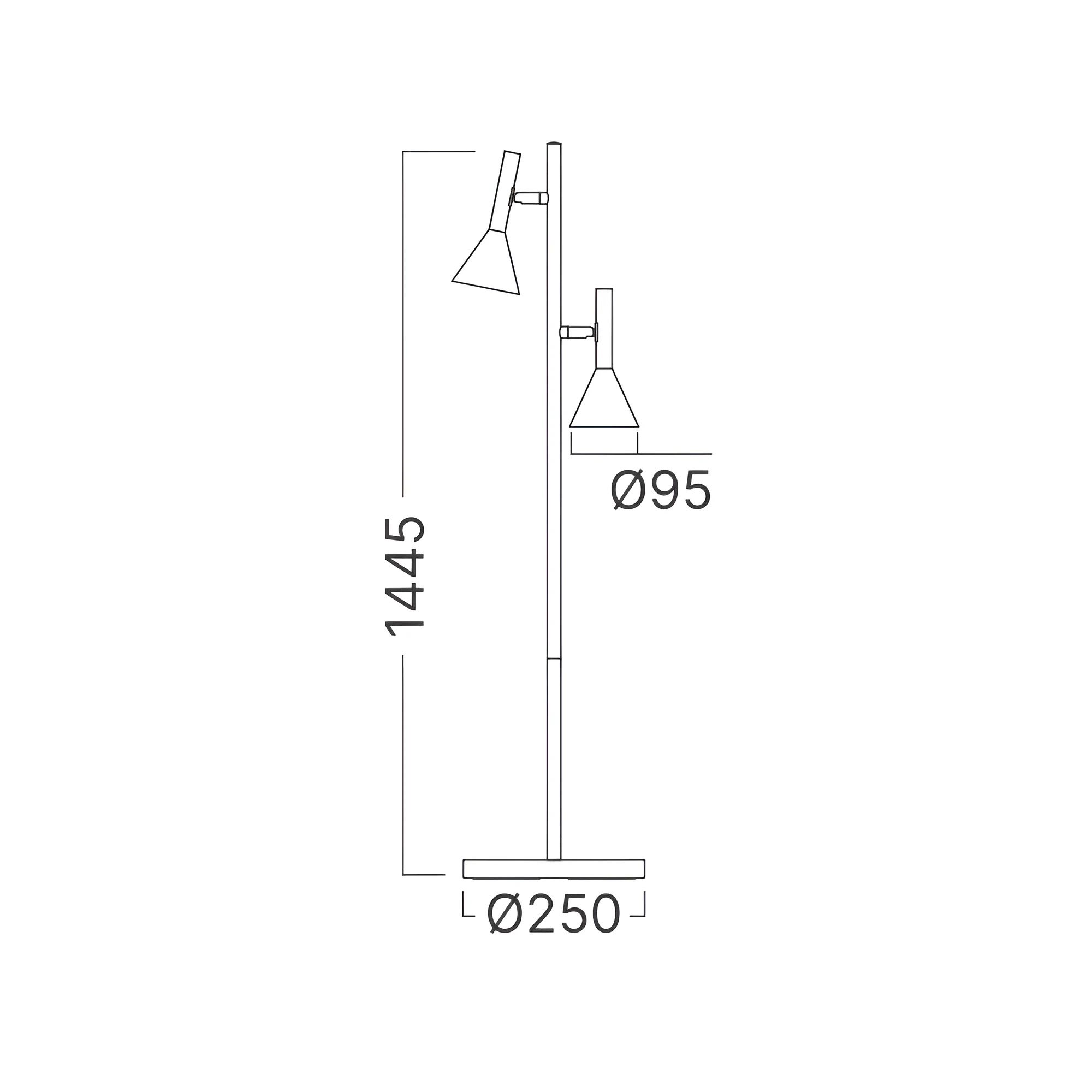 PODNA LAMPA 2-GLAVA GU10 CRNI — slika 4