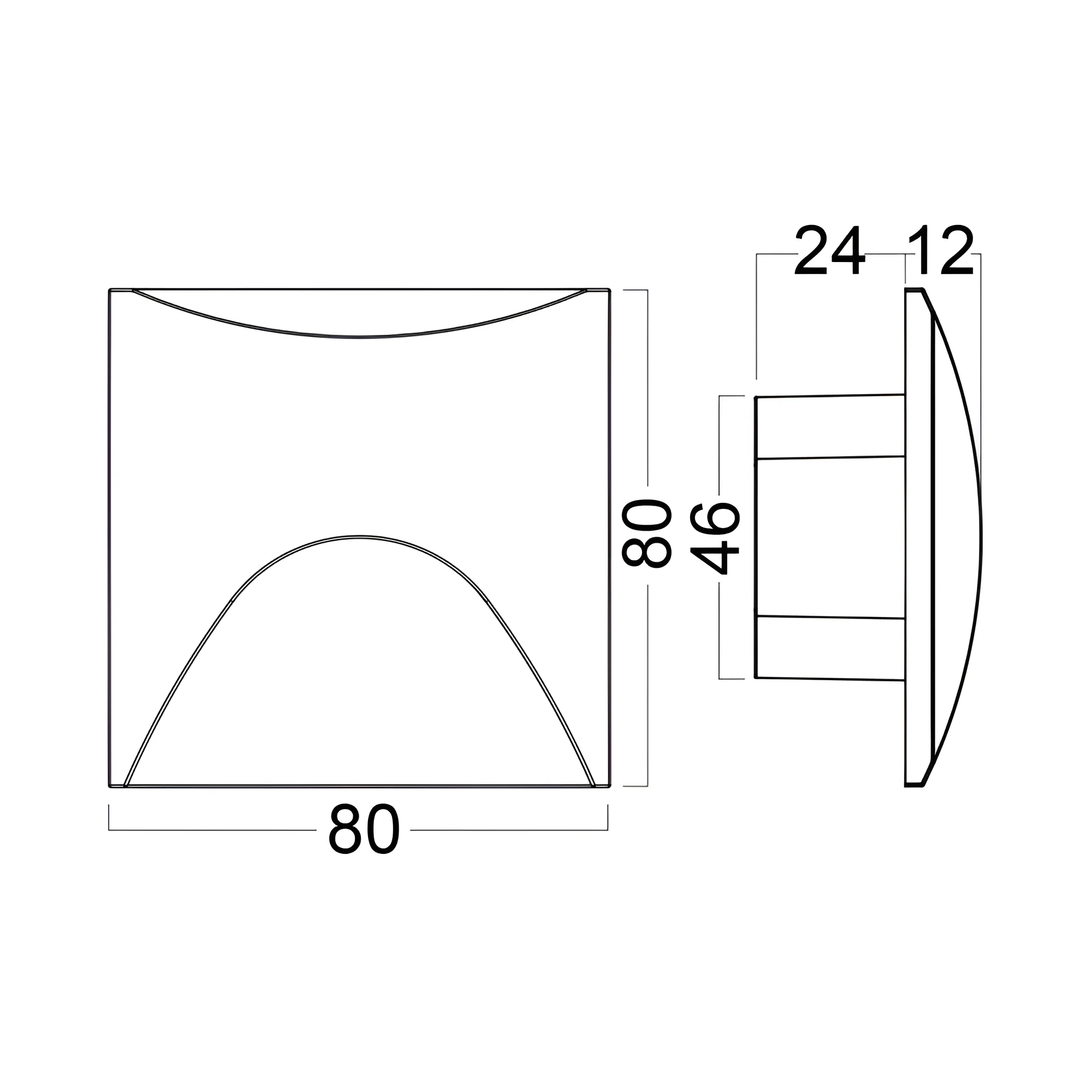 LED ZIDNA SVETILJKA VEKSUS 3W CRNA 3000K IP65 — slika 8