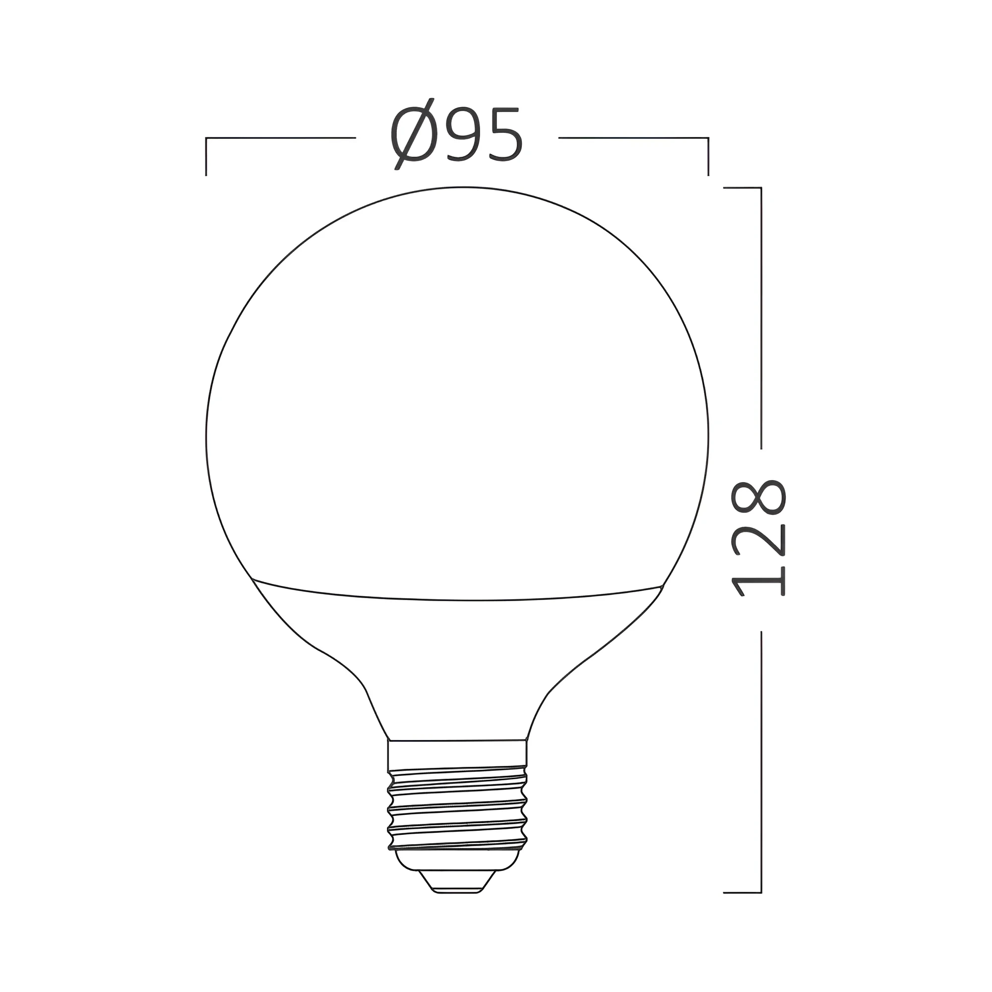 LED SIJALICA KUGLA G95 14W E27 6500K — slika 3