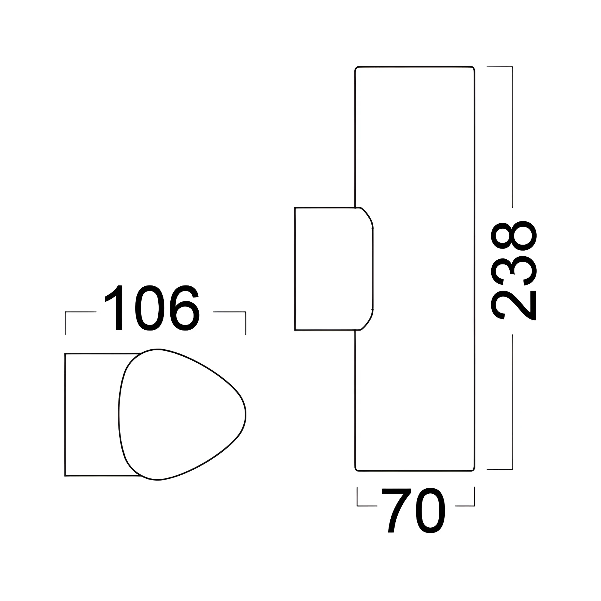 LED ZIDNA SVETILJKA DOUBLE 10W 3000K IP54 — slika 5